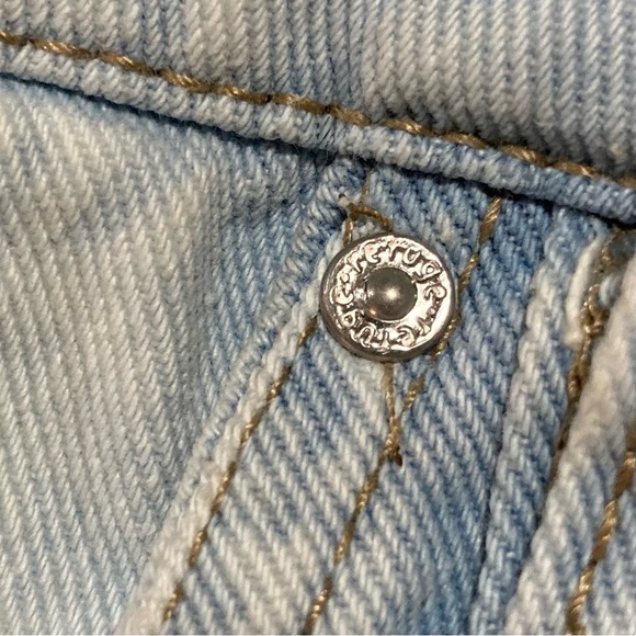 Refuge Denim Chelsea Light Blue Denim Shorts | Distressed - Picture 16 of 16